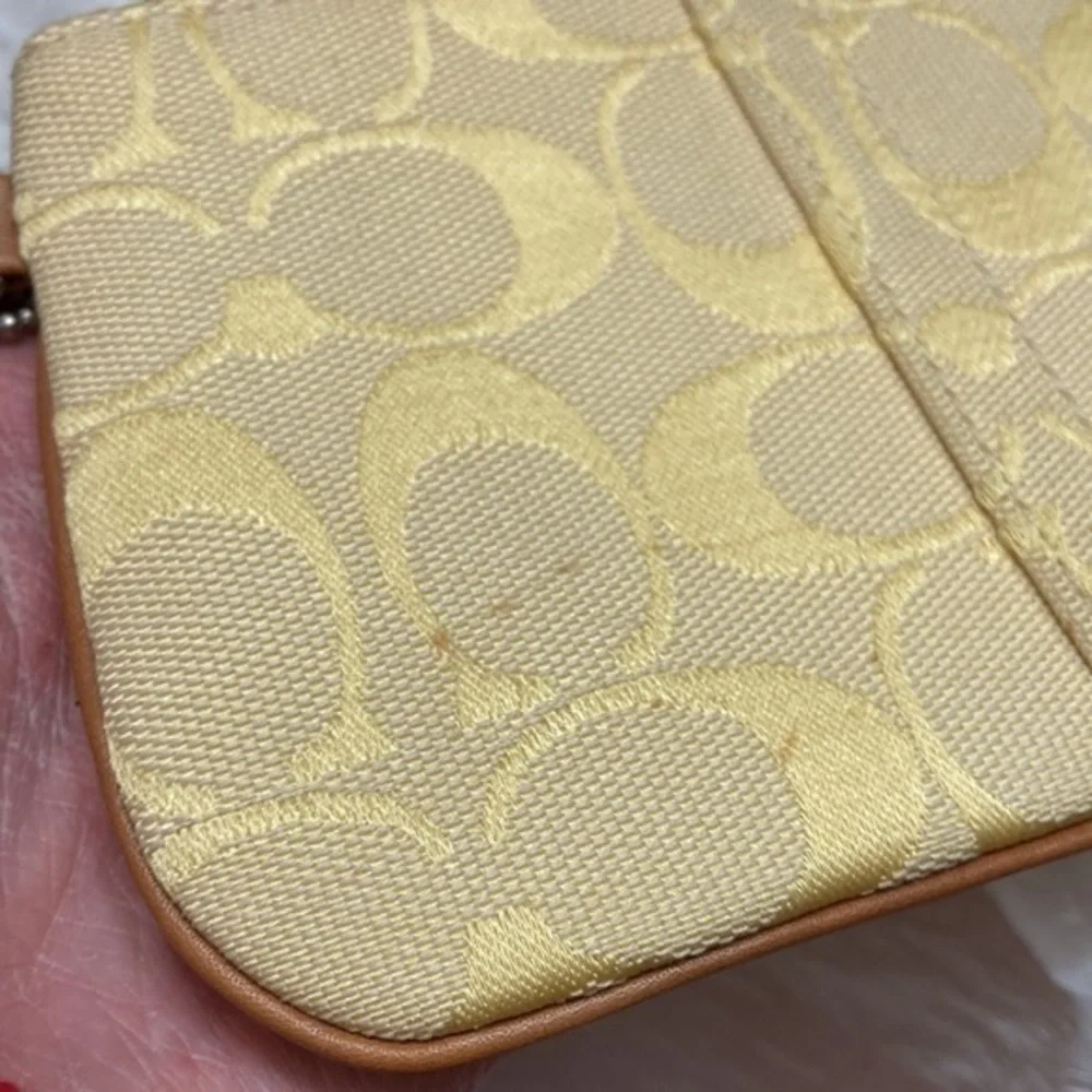 Coach vintage y2k yellow signature c wristlet bag